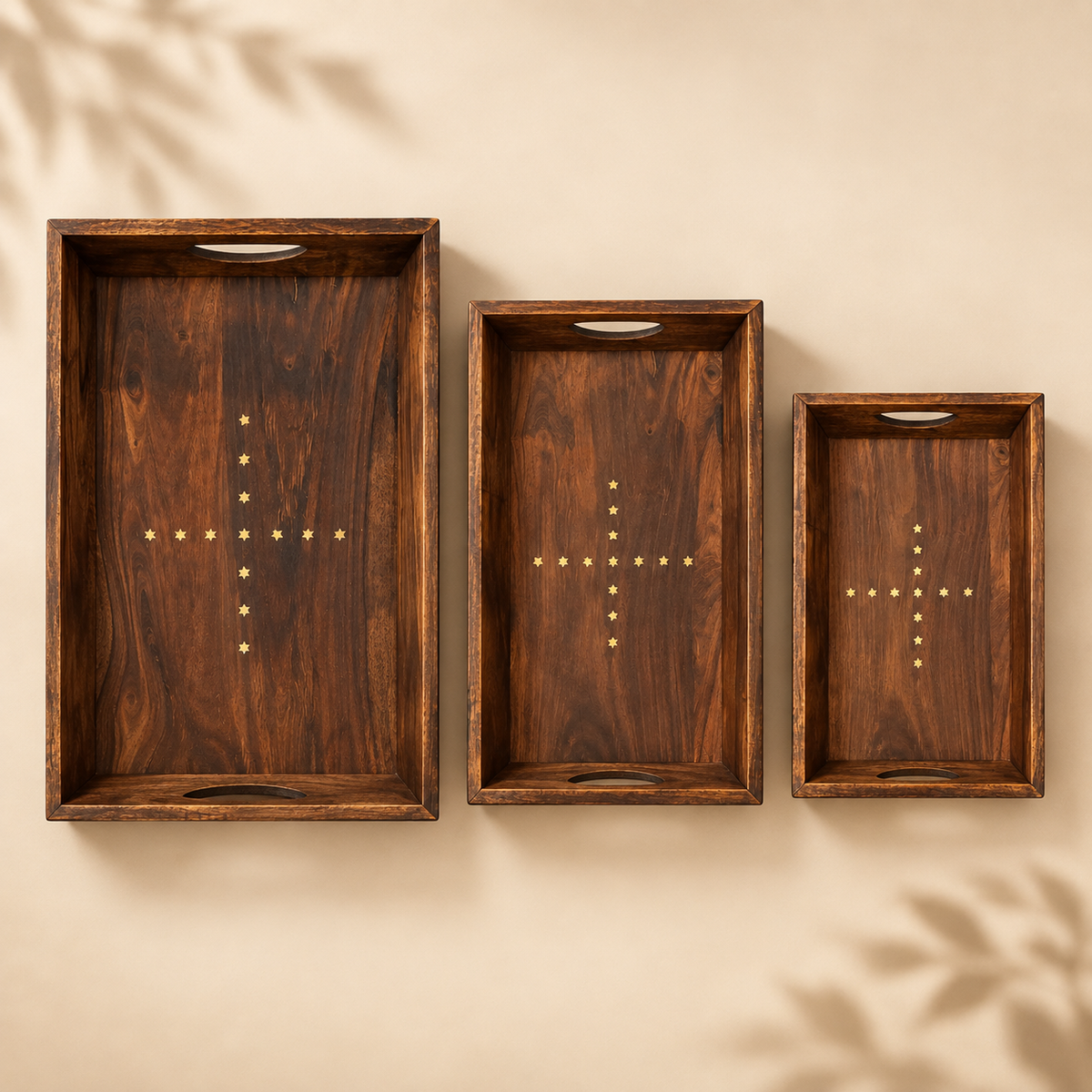 Serving Trays with Star Inlay