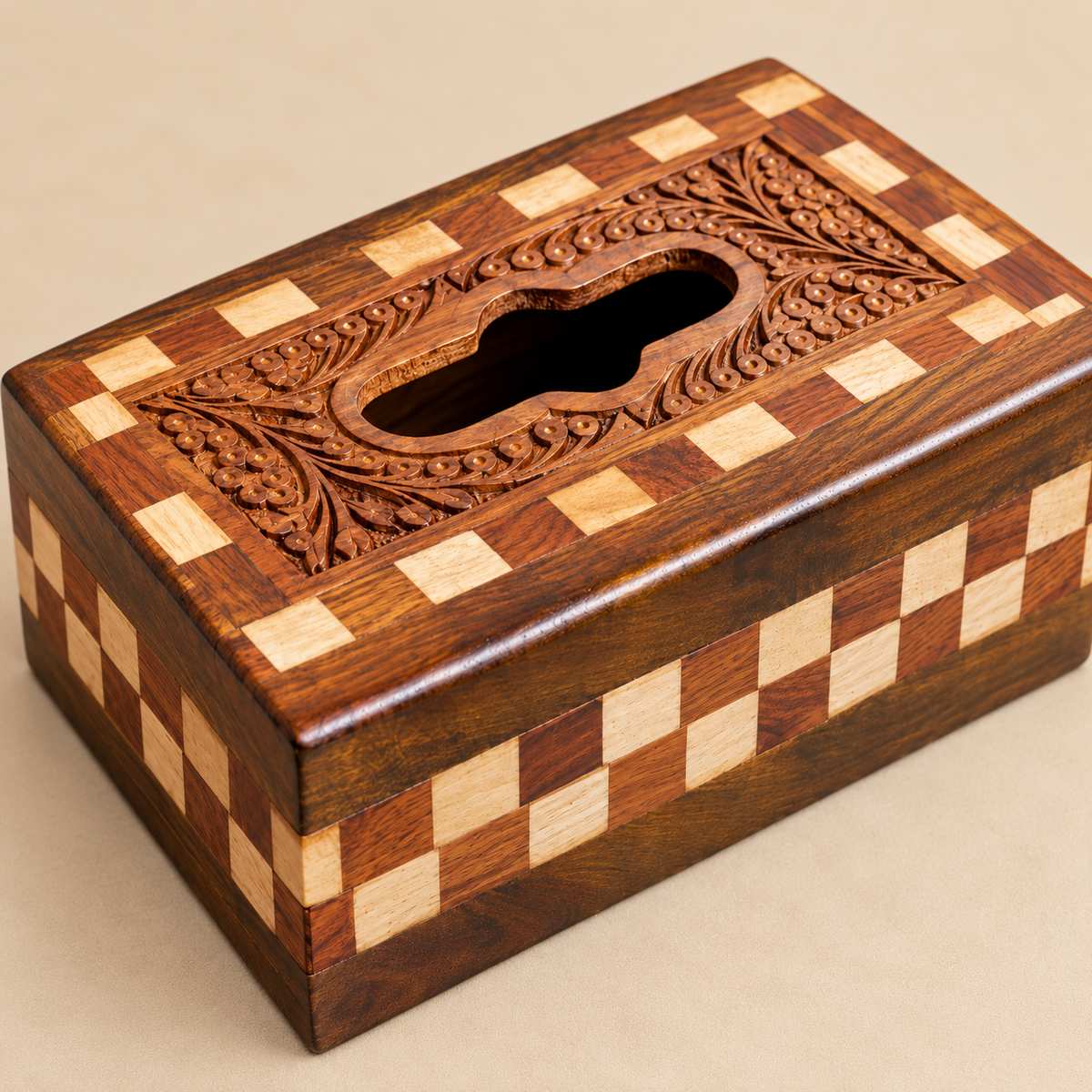 Wooden Tissue Box