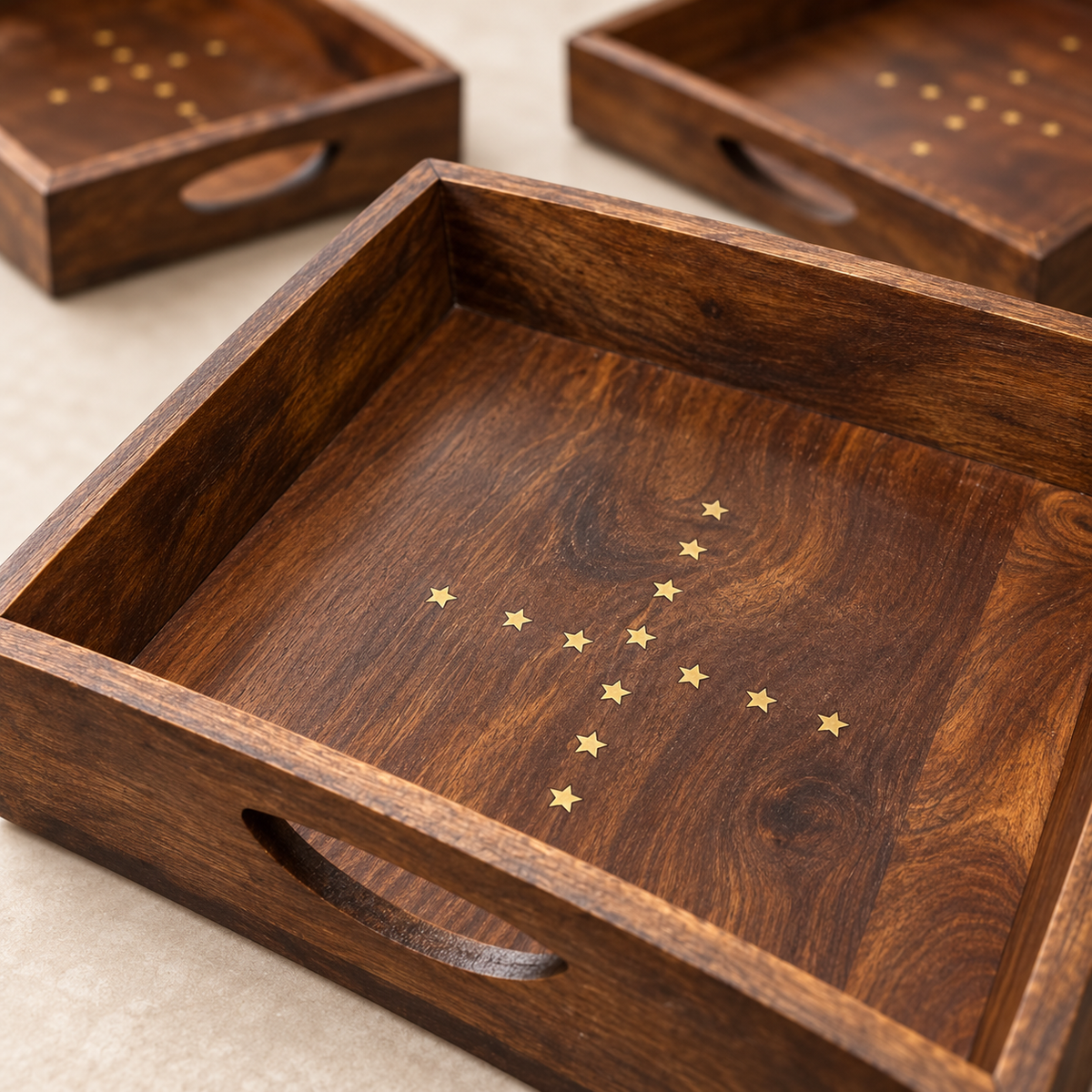 Serving Trays with Star Inlay